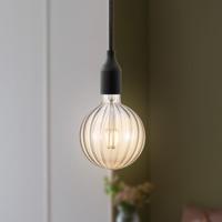 Edison Vintage E27 LED filament lichtbron - Amber - 12.5/12.5/17cm - G125 Global - Vintage LED lamp - Dimbaar - 4W 400lm 2700K - warm wit licht - geschikt voor E27 fitting - thumbnail