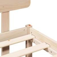 Bedframe met hoofdeinde Naturel 90 x 200 cm Massief grenenhout - thumbnail