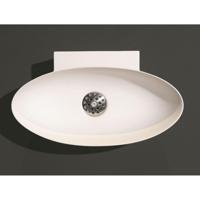 Fontein Ovaal Luca Sanitair 40x22x12 cm Solid Surface Mat Wit Luca Sanitair - thumbnail