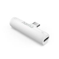 Hama Audio Adapter USB C-3.5 mm Jack USB-C PD Oplaadfunctie Wit - thumbnail