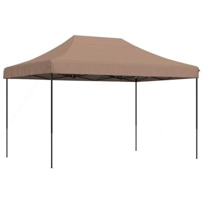 Partytent inklapbaar pop-up 410x279x315 cm bruin - thumbnail