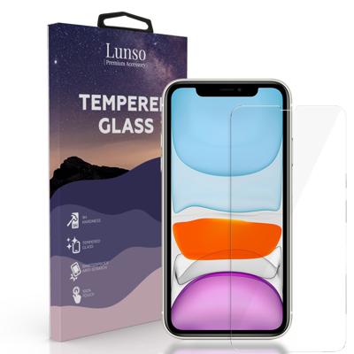 Lunso - iPhone 11 - Gehard Beschermglas - Full Cover Screenprotector Lunso - iPhone 11 - Gehard Beschermglas - Full Cover Screenprotector
