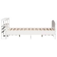 Bedframe zonder matras massief grenenhout wit 120x200 cm - thumbnail