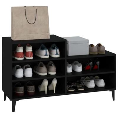 VidaXL Schoenenkast 102x36x60 cm bewerkt hout zwart