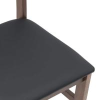 Eetkamerstoelen met kussens 2 st massief hout rubber bruin - thumbnail