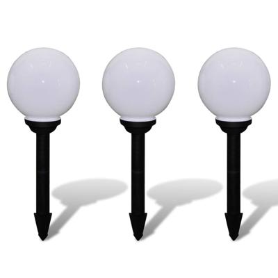 VidaXL Tuinpadlampen 3 st met grondpin led 20 cm