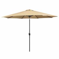 Marbueno Parasol Staal 8 Spaken D270 cm Polyester Bruin Tuin, Zwembad, Terras - thumbnail