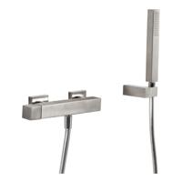 Douchemengkraan Tres Cuadro Exclusive Opbouw Vierkant met Handdoucheset RVS - thumbnail