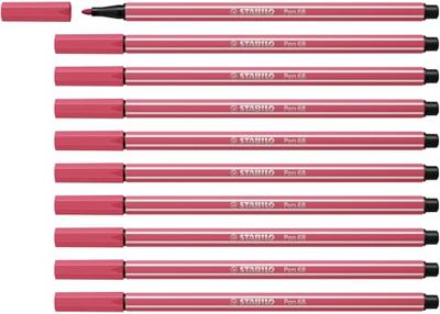 Viltstift stabilo pen 68/49 m aardbeienrood | 10 stuks Viltstift stabilo pen 68/49 m aardbeienrood | 10 stuks
