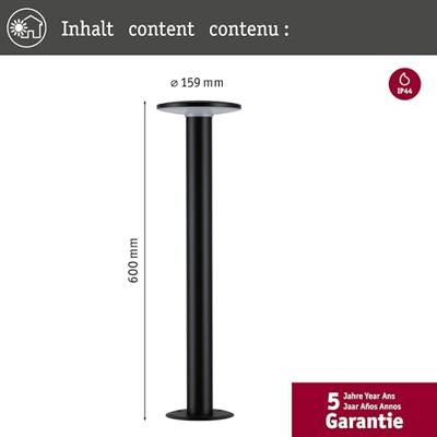 Paulmann 94755 Plate ZB 2200-3000K Wegverlichting LED 5.5 W Antraciet Paulmann 94755 Plate ZB 2200-3000K Wegverlichting LED 5.5 W Antraciet