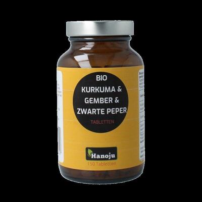 Kurkuma + gember + piperine 500mg 150 Tabletten