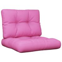 VidaXL Palletkussens 2 st stof roze - thumbnail