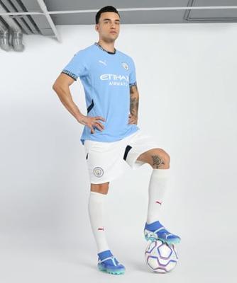 Manchester City Thuis Broekje Senior 2024/2025 - Maat S - Kleur: Wit | Soccerfanshop