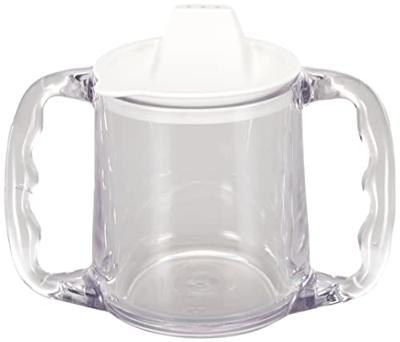 Caring mug - inclusief tuitdeksel | Met 2 handgrepen | Tuitbekers | Inhoud: 300 ml | Drinkbeker transparant | HCAA5710W