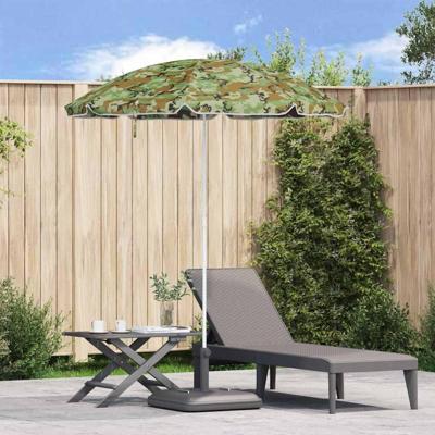 VidaXL Strandparasol camouflage 206 x 206 x 212 cm polyester en metaal