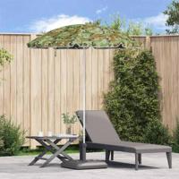 VidaXL Strandparasol camouflage 206 x 206 x 212 cm polyester en metaal - thumbnail