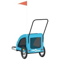 Hondenfietstrailer oxford stof en ijzer blauw - thumbnail