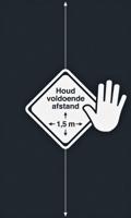 Kangaro Deurmat AFSTAND HOUDEN 90x150cm - thumbnail