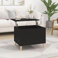 Salontafel 60x44,5x45 cm bewerkt hout zwart - thumbnail