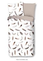 Good Morning Dekbedovertrek "veren" - Wit - (135x200 cm) - Katoen Flanel - thumbnail