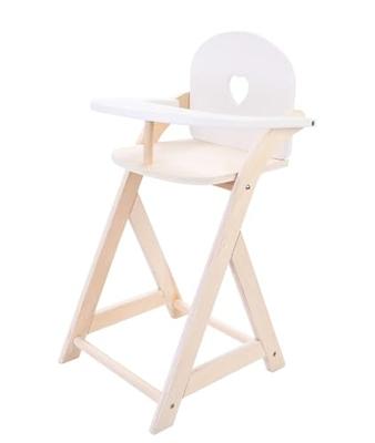Poppenstoel Grijs/Wit