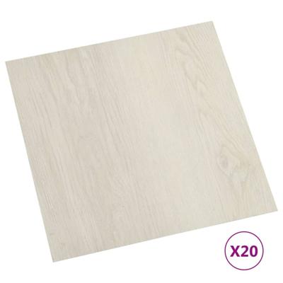 Vloerplanken 20 st zelfklevend 1,86 m PVC beige