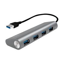 LogiLink UA0307 interface hub USB 3.2 Gen 1 (3.1 Gen 1) Type-A 5000 Mbit/s Aluminium - thumbnail