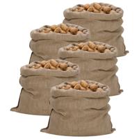 VidaXL Jutezakken 5 stuks 340 g/m² 100x110 cm 100% jute - thumbnail