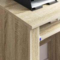 Bureau met Wielen Sonoma eiken 91 x 50 x 77 cm Bewerkt hout - thumbnail