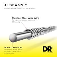 DR Strings SMR-45 Hi-Beam 45-105 short scale snaren voor elektrische basgitaar - thumbnail