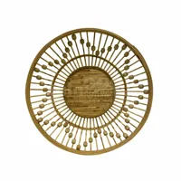 Wandbord Durban Hout Ø44cm - thumbnail