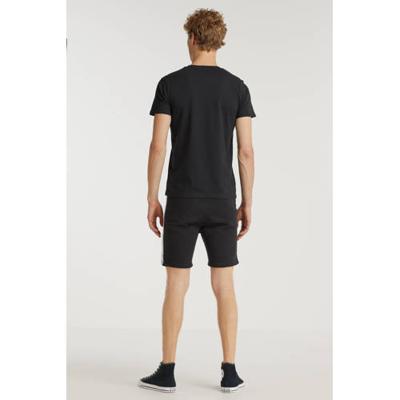 JACK & JONES ORIGINALS T-shirt + short Henry zwart JACK & JONES ORIGINALS T-shirt + short Henry zwart