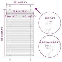 Pliss rolgordijn 70x150 cm stofbreedte 69,4 cm petrol groen - thumbnail