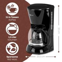 Clatronic KA 3473 Koffiezetapparaat Zwart Capaciteit koppen: 12 - thumbnail