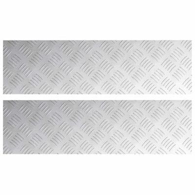 VidaXL Trap tread rechthoekig 2 pcs zilver 70 x 20 cm aluminium VidaXL Trap tread rechthoekig 2 pcs zilver 70 x 20 cm aluminium