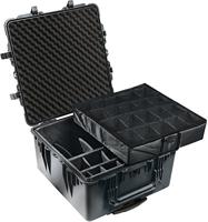 Peli 1640 Professionele Koffer Met Wielen Voor Drones, Elektronica, Foto-, En Videoapparatuur, Ip67 Water- En Stofdicht, Capaciteit: 130L, Gemaakt In De Vs, Met Klittenband Vakverdeling, Kleur: Zwart - thumbnail