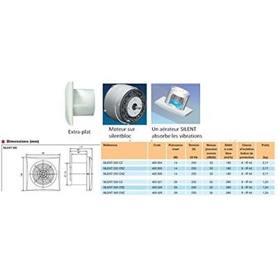 Badkamerventilator Soler & Palau Silent (200chz) - Ø 120mm - Met Timer + Vochtsensor Badkamerventilator Soler & Palau Silent (200chz) - Ø 120mm - Met Timer + Vochtsensor