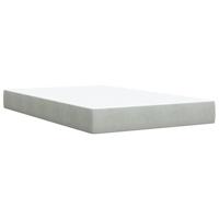 Boxspring met matras fluweel lichtgrijs 120x190 cm - thumbnail