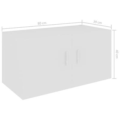 VidaXL Hangkast 80x39x40 cm bewerkt hout wit