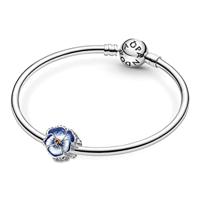 Pandora 790777C02 Bedel Blue Pansy Flower zilver-emaille-zirconia blauw-wit - thumbnail