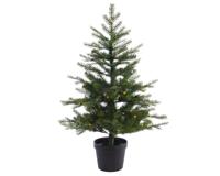 Everlands Grandis verlichte kunstkerstboom op batterijen groen 120cm, 100 lampjes - thumbnail