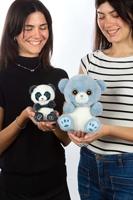 Pluche - GIPSY TOYS - Panda CUTYDOOS 13 CM - Grijs - PING - thumbnail