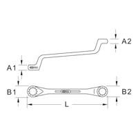KS Tools 9637407 963.7407 Dubbele ringsleutel Sleutelbreedte (metrisch) 22 - 27 mm - thumbnail