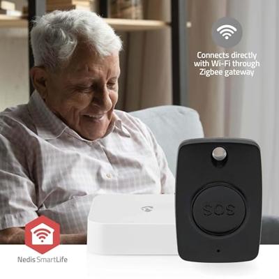 Nedis Smart Home Paniekknop | Zigbee 3.0 | Batterijtype: CR2450 | Zwart - ZBPB10BK Nedis Smart Home Paniekknop | Zigbee 3.0 | Batterijtype: CR2450 | Zwart - ZBPB10BK