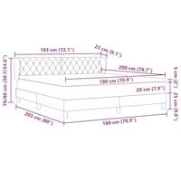 Boxspringbed met matras fluweel donkergrijs 180x200 cm - thumbnail