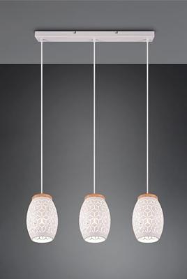 Trio Witte hanglampBidar 3-lichts - R31573031