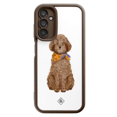 Samsung Galaxy A14 bruine case - Labradoodle