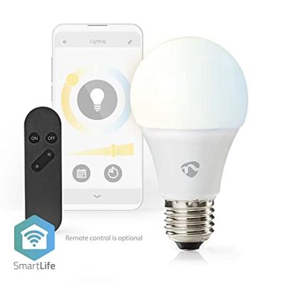 Nedis WIFILRW10E27 Smartlife Led Bulb Wi-fi E27 806 Lm 9 W Warm To Cool White Energieklasse: F Android / Ios Peer
