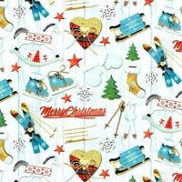 Cadeaupapier - Geschenkpapier - Retro items merry xmas 50 cm - thumbnail