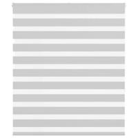 VidaXL Zebra rolgordijn 105x150 cm stofbreedte 100,9 cm lichtgrijs - thumbnail